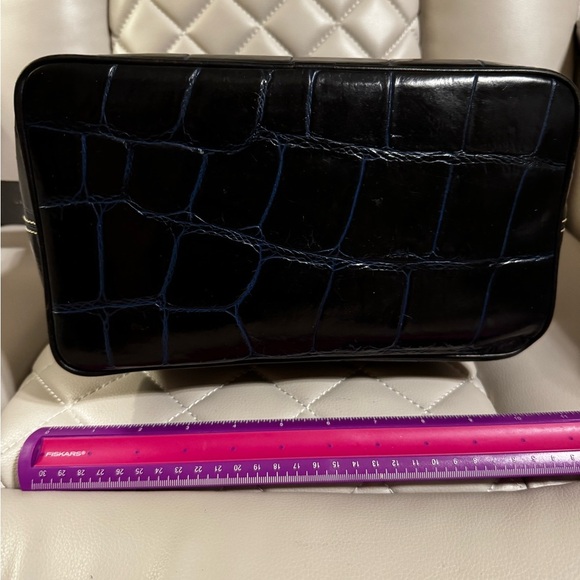 Dooney & Bourke Navy Blue Croc-Embossed Women's Bag - Picture 6 of 10